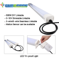 4ft Linkable LED Vapor Light ETL Car Parking 60W Linear Waterproof Light Fixture Warehouse Led Triproof Lighting